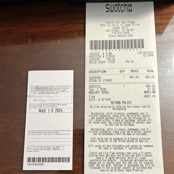 Blancpain x Swatch Ocean of Storms Scuba Fifty Fathoms - New w/ box & papers - Picture 2 of 4